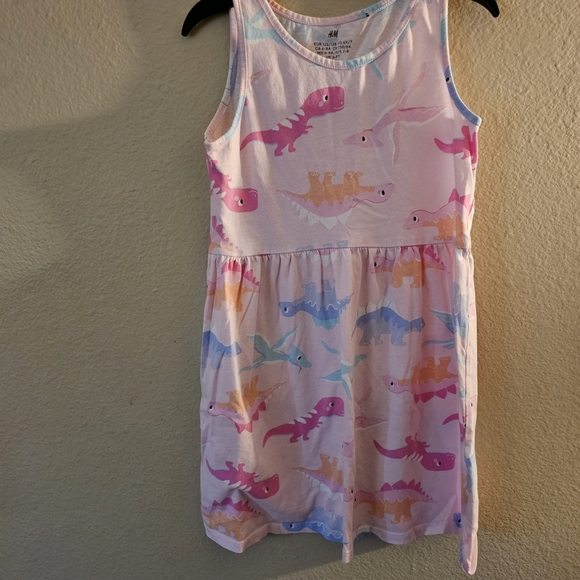 H&M Other - H&M Kids Dinosaur Print Dress - Pink and Blue